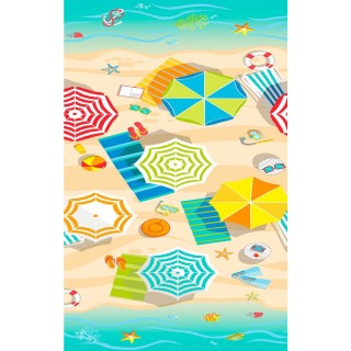 Пляжное вафельное полотенце "Солнечный зонт" 80x150